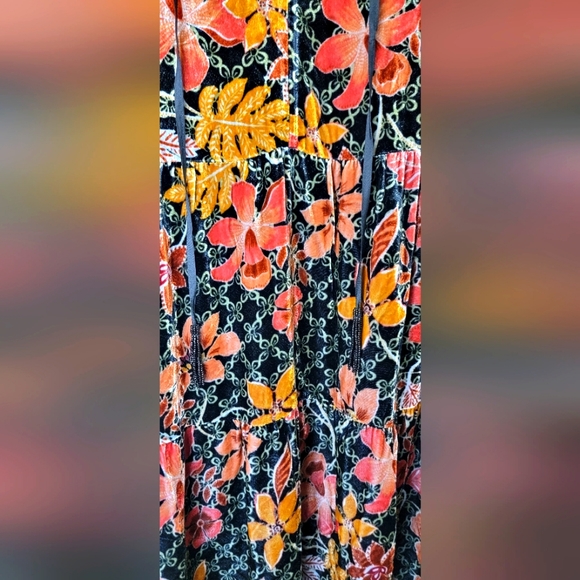 JOHNNY WAS JASMOON FLORE VELVET/SILK FIELD TIERED DRESS SIZE L BNWOT - Picture 14 of 14